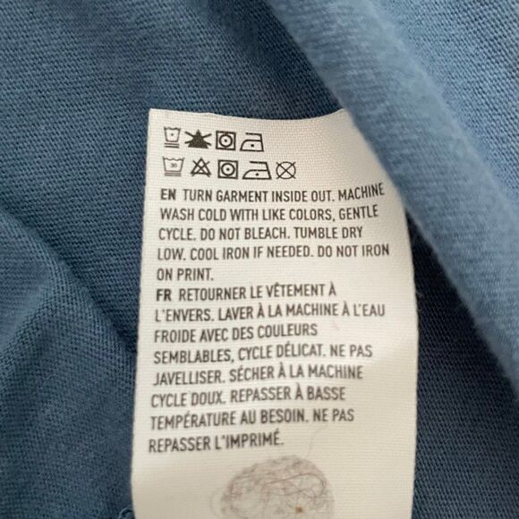 American Eagle Butterfly Graphic Tee Blue Soft Cotton Knit M - Picture 5 of 5